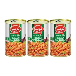 فول بالخلطة السعودية لونا 450 جم 3 حبة