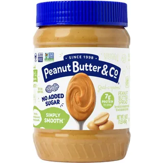 Peanut Butter & Co Gluten-Free Simply Smooth No Added Sugar Peanut Butter Spread, 453 g