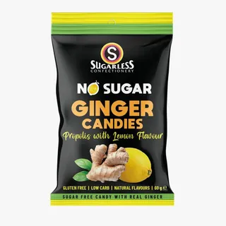 Sugarless Ginger Candies With Lemon 70 g
