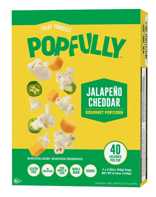 Popfully Microwave Popcorn Jalapeño Cheddar