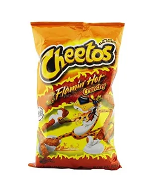 Cheetos Flamin Hot Crunchy Cheese Snacks 226.8g
