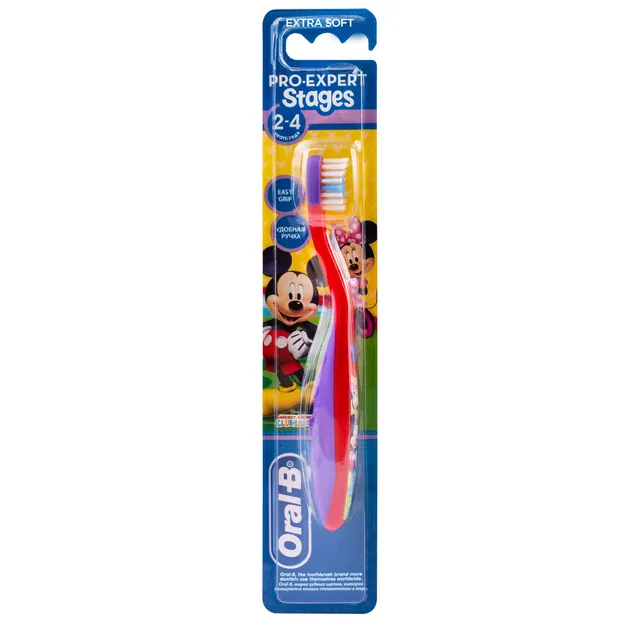 Oral-B Pro-Expert Stages Blue & Green Extra Soft Toothbrush (2-4 Years), 1 Piece