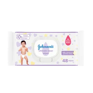 Johnson's Ultimate Clean Baby Wipes Jasmine Scent, 48 wipes