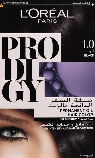 L'Oreal Prodigy Permanent Oil Hair Color Black 1.0, 1 Pack