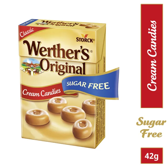 Werther's Original Sugar Free Caramel Butter Candies, 42g
