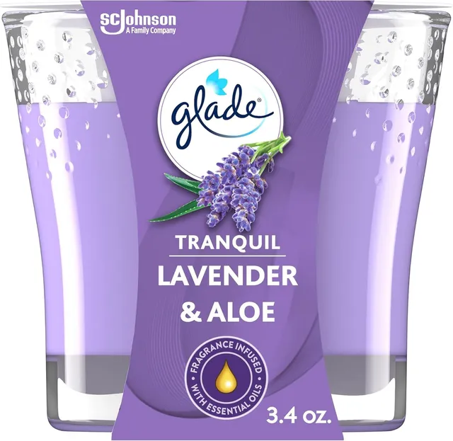 Glade Tranquil Lavender & Aloe Candle, 193g