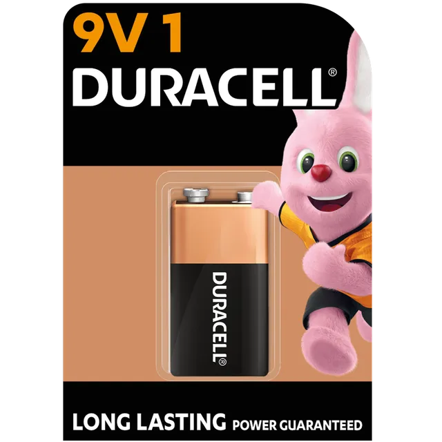 Duracell Alkaline Battery, 9V, 1 Piece