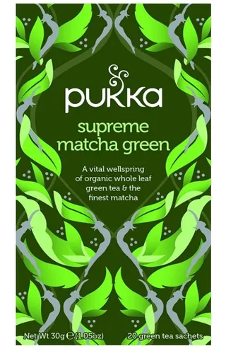 Pukka Supreme Matcha Organic Herbal Matcha Green Tea with Sencha Teabags, 20 Teabags
