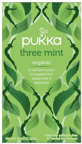 Pukka Three Mint Organic Herbal Teabags, 20 Teabags