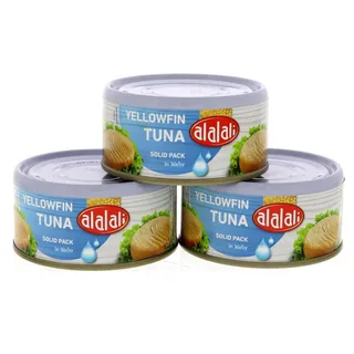 الألالي تونة صفراء الزعانف في الماء، 3x170g