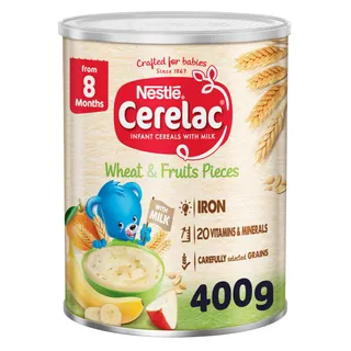 Cerelac Wheat & Fruit Pieces 8+ Months, 400gm