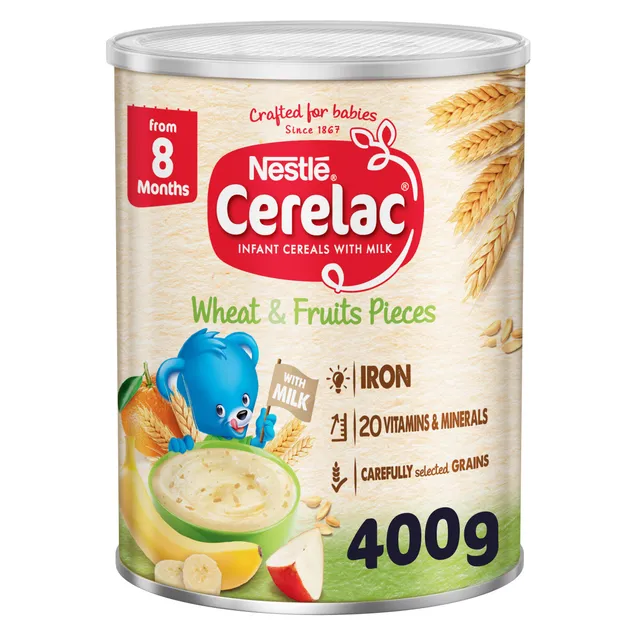 Cerelac Wheat & Fruit Pieces 8+ Months, 400gm