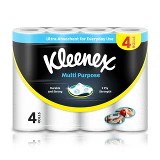 Kleenex Multi Purpose Kitchen Towels 2 Ply, 4 Rolls x 40 Sheets