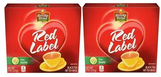 Brooke Bond Red Label Black Tea 100 Tea Bags x 2 pcs