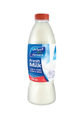 المراعي حليب قليل الدسم طازج زجاجة، 1لتر