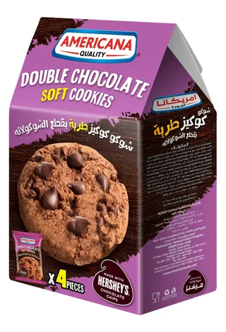 Americana & Hershey's Double Chocolate Chip Soft Cookies,-4x40g