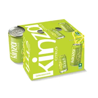 Kinza Citrus Carbonated Drink Can, 6x360ml