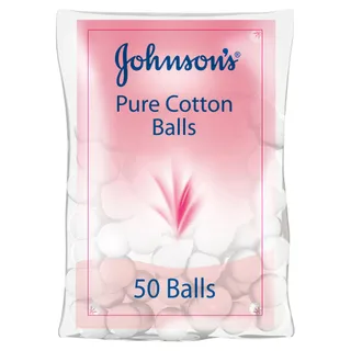 Johnson's Pure Cotton Balls, 50 Pieces