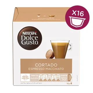 Nescafe Dolce Gusto Espresso Macchiato Capsules, 16 Pieces, 100.8g