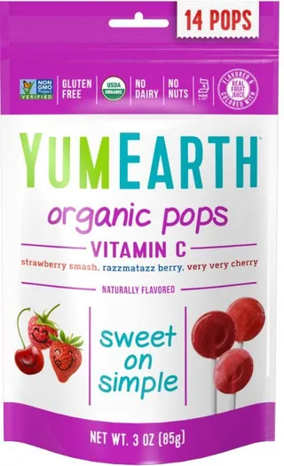 Yum Earth Organic Fruit Pops Vitamin C