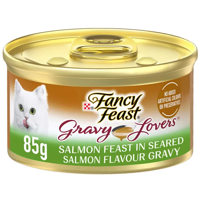 Fancy Feast Gravy Lovers Salmon Feast in Grilled Salmon Flavour Gravy Cat Wet Food 85g