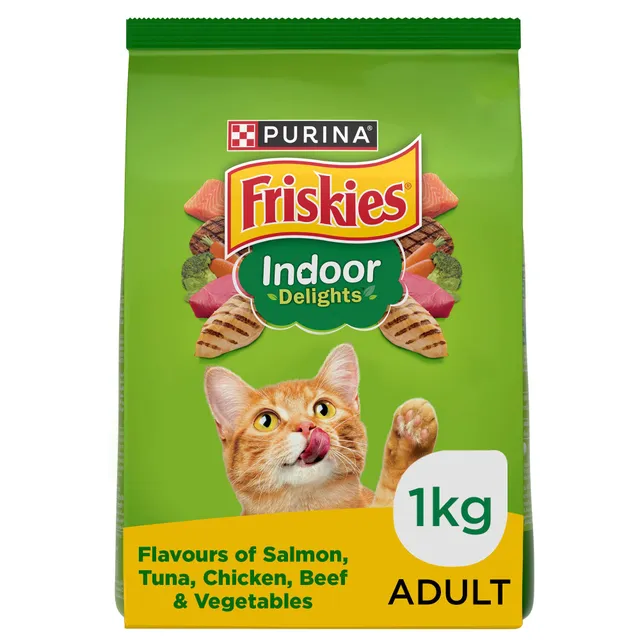 Friskies Indoor Delights Dry Cat Food 1kg
