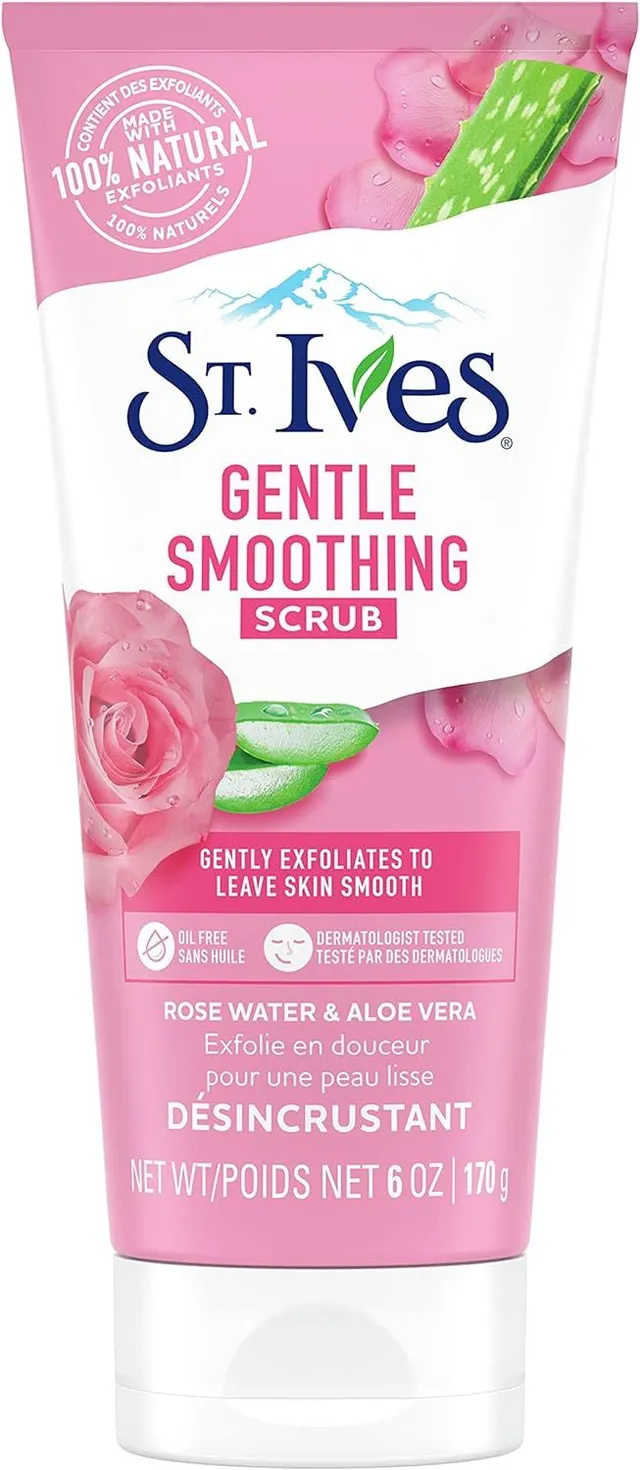 St.Ives Rose Water & Aloe Vera Gentle Smoothing Face Scrub, 170g