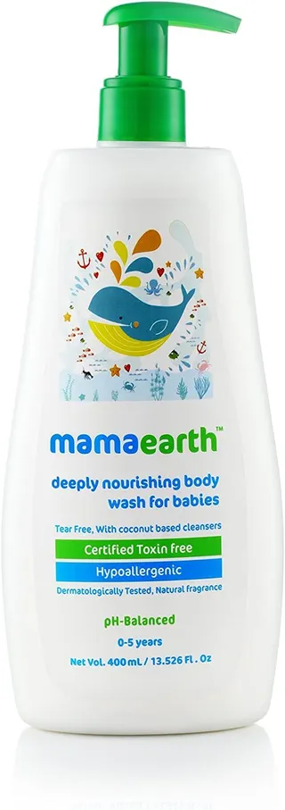 MamaEarth Deeply Nourishing Kids Body Wash For Babies, 400 ml