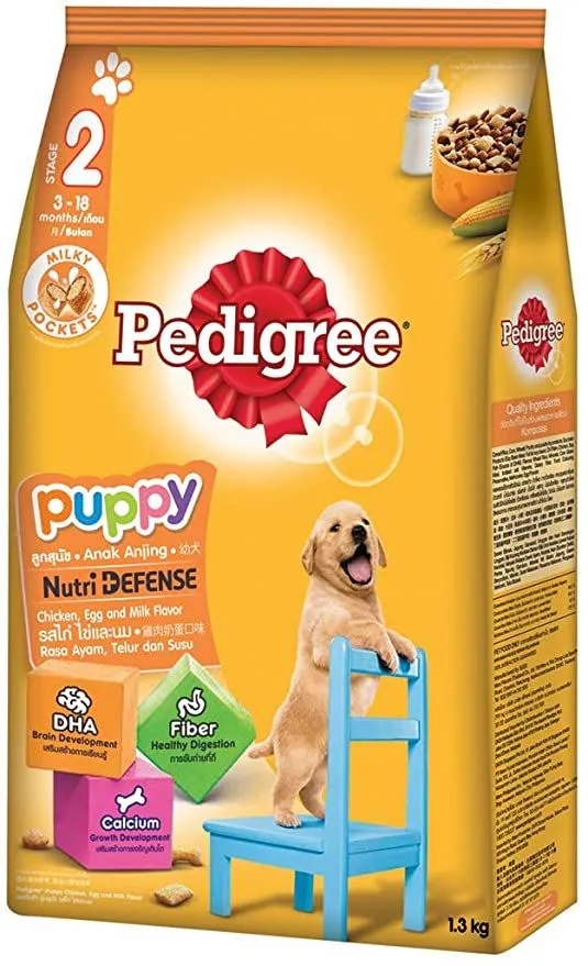 Pedigree Chicken, Egg and Milk Flavor Dry Dog Food 1.3kg