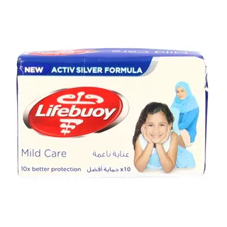 لايف بوي صابون بار فورمولا فضة مضاد للبكتيريا عناية خفيفة, 160g