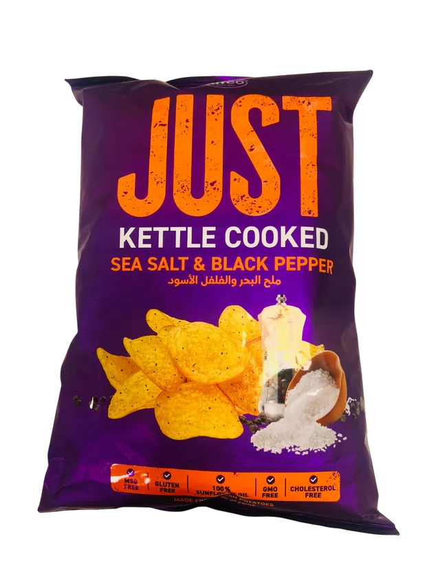 Kitco Kettle Cooked Chips Sea Salt & Black Pepper 150g
