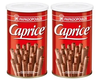 بابادوبولوس كابريس كلاسيك ويفر رولز شوكولاتة بندق 115 g x 2