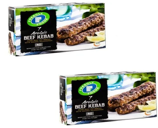 Freshly Foods Beef Sheesh Kebab, 2x245g