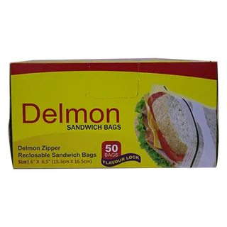 Delmon Zipper Sandwich Bag 50'S