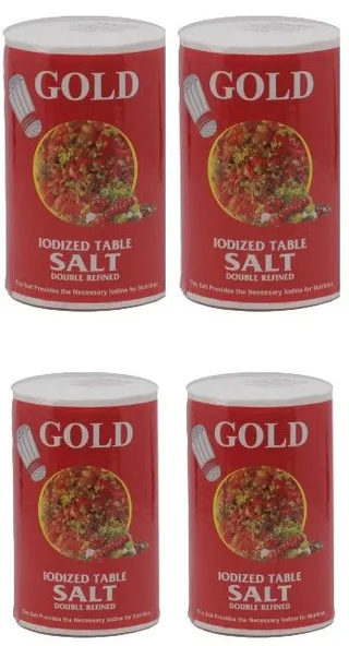 Gold Brand Iodized Salt 26 Oz X 4 Pcs