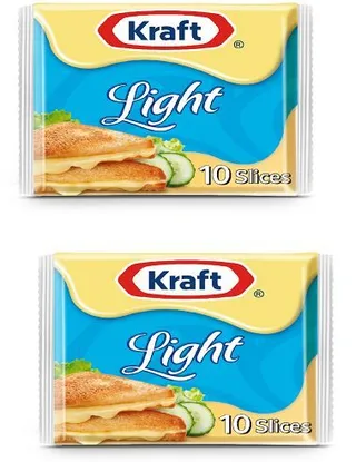 Kraft Cheese Slice Singles Light 200 G X 2 Pc