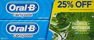Oral-B Complete Toothpaste with Mouthwash Whitening 2 pcs x 100 ml