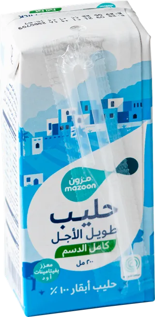 مزون لونج لايف حليب دسم كامل 200 ml