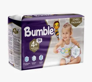 Bumble Diaper Jumbo Pack Size 4+ (9-16 Kg) 56 Pcs