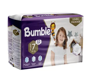 Bumble Diapers Jumbo Pack SIze 7 (19 Kg+) 32 Pcs