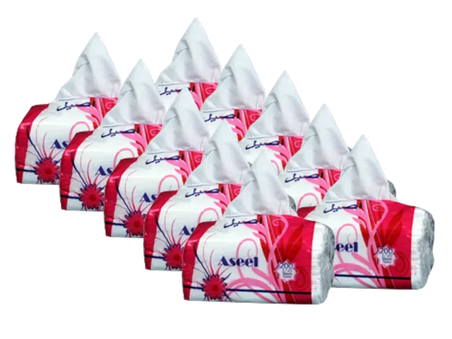 Aseel Facial Tissue 200 Sheets X 10 Pcs