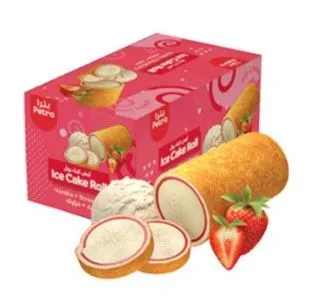 Petra Strawberry Vanilla Ice Cake Roll 250 g