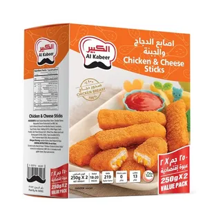 الكبير أصابع دجاج وجبن برومو باك 250 g X 2 Pcs