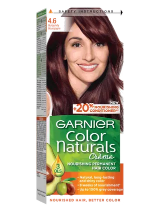 Garnier Color Naturals Nourishing Permanent Hair Dye Cream Burgundy 4.6 1 Pack