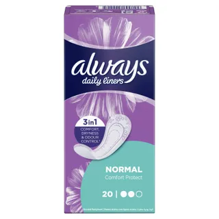 Always Daily Liners Comfort Protect 20 Pads