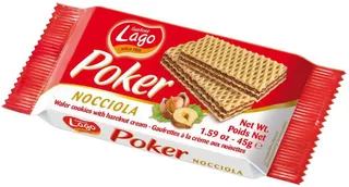 Lago Poker Hazelnut Wafer 45g