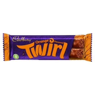 Cadbury Twirl Orange Flavoured Chocolate Bar, 43g