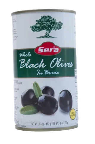Sera Black Olives Tin 370g
