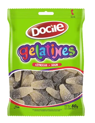 Docile Gelatines Sour Cola Candy, 80g
