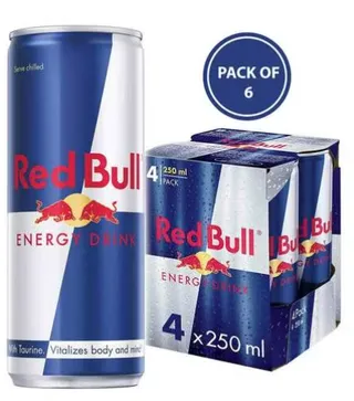 ريد بول مشروب طاقة عادي، 4x250ml
